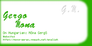 gergo mona business card